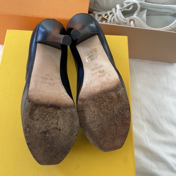 Fendi fendiista  logo tow double platform pump black - Picture 6 of 10